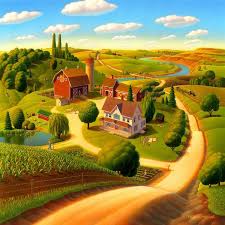 Summer On The Farm Art Print By Robin Moline In 2021 Farm Art Farm Paintings Moline