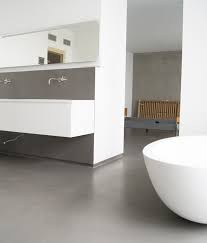 Bad Beton Purismus In Diesem Fugenlosen Bad Mit Klaren Linien By Fugenlos Modern De Bad Badezimmer