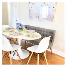 Jacky Upholstered Bench Dining Room Small Oval Table Dining Dining Table With Bench