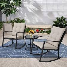 Incbruce Outdoor Rocking Chair Bistro Set 3 Piece Patio F Https Www Amazon Com Dp Outdoor Patio Furniture Sets Outdoor Furniture Sets Patio Furniture Sets