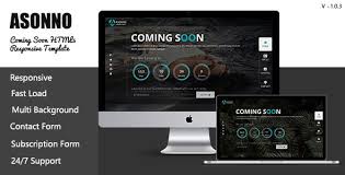 Asonno Coming Soon Html5 Responsive Template Templates Subscription Form Under Construction Website