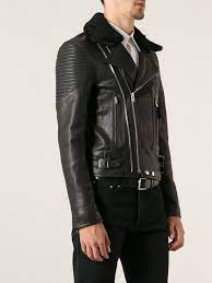 Givenchy Shearling Collar Biker Jacket Farfetch Lambskin Jacket Jackets Biker Jacket