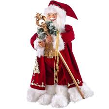 Handmade santa stands 27 tall and 10 wide. Werchristmas Standing Santa Claus Figurine Red 2 Feet 63cm Buy Online In El Salvador At Desertcart