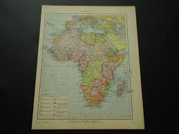 Maybe you would like to learn more about one of these? Old Vintage Map Of Africa 1950 Dutch Retro African Continent Etsy Old Map Africa Map Antique Map