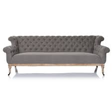 Sofa 3 Sitzer Chesterfield Stil Gestell Eiche Massiv Bezug Baumwollmischgewebe Sofas Sitzmobel Living Bank
