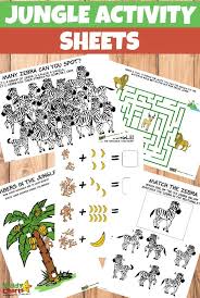 jungle activity sheets printables