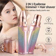 4.4 out of 5 stars. 2 In 1 Electric Eyebrow Trimmer Lady Shaver Face Hair Remover Rechargeable Eyebrow Shaper Women Painless Epilator Bikini Trimmer Hair Trimmers Aliexpress