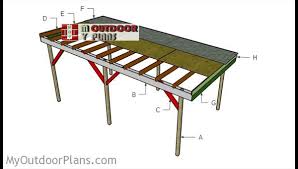Installing a carport to protect your vehicle from hail, tropical storms, sun damage and extreme heat is a great investment. Flat Roof Carport Plans Myoutdoorplans Free Woodworking Plans And Projects Diy Shed Wooden Playhouse Pergola Bbq