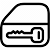 Transparent Door Lock Icon