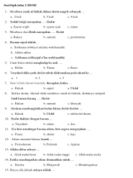 Download kumpulan soal usbn sd tahun. Soal Fiqih Kelas 6 Mi Guru Galeri