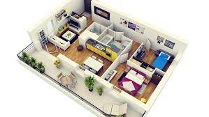 Rumah 2 lantai dengan 1 kamar tidur. Denah Rumah 2 Kamar 3d Rumah Idaman Untuk Keluarga Kecil Anda