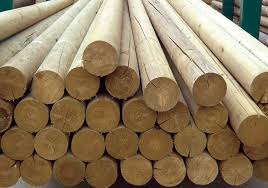 An uninterrupted line of boards stretches as far as the fence line runs with supporting posts. Pole 100mm Diameter Atkinsons Fencing
