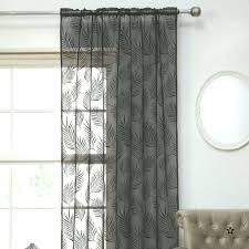 Fern Black Slot Top Voile Curtains Voile Curtains Cool Curtains Curtains