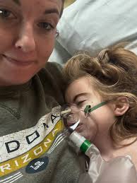 Freya has been fighting the flu for about 5 days. Today she was admitted to  the hospital with pneumonia. She is stable now and hoping things continue  to improve.