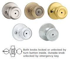A locksmith can pick the lock open or shim the lock in order to unlock it. Kwikset 300t Tylo Door Knob Privacy Function