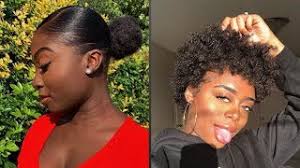 As is shown with this style, the underneath layer of natural curls have some special effortless flair about them that can be hard to achieve in curled styles for straight hair. Cute Hairstyles On Short Awkward Lenght Natural Hair Youtube