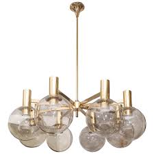1970s Hans Agne Jakobsson Smoked Globes And Brass Light Fixture Light Fixtures Brass Light Fixture Brass Lighting