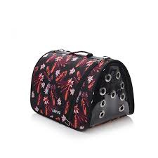 Lepus Fly Bag Kedi Kopek Tasima Cantasi Black Flower