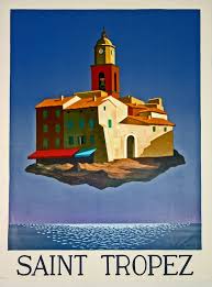 Saint Tropez France 1980 Illustration De Emile Gaud Affiches De Voyage Retro Affiches Retro Affiche Retro