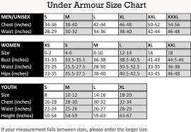 under armour sweatshirt size chart