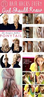 I love having long hair, but unless i'm going out somewhere special i'm usually too lazy to spend too much time on it. 21 Hair Hacks Every Girl Should Know Cute Diy Projects