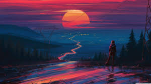 Free download high quality wallpapers advanced search filters. Journey Painting 4k Wallpaper Sunset Art Landscape Art Digital Illustration