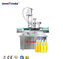 Automatic Milk Juice Beer Wine Glass Bottle Metal Crown Cap Crimping  Capping Machine