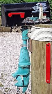 24 awesome & unique coastal & nautical mailboxes & mailbox art | diy & shop exterior decor , misc crafts awesome coastal and nautical mailboxes that range from coquillage , to artistic expressions, to larger than life sea and shore creatures. 24 Awesome Unique Coastal Nautical Mailboxes Mailbox Art Diy Shop Coastal Decor Ideas Interior Design Diy Shopping