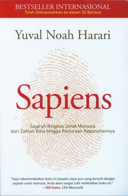 Cover Sapiens Sejarah Ringkas Umat Manusia dari Zaman Batu Hingga Perkiraan