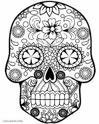 Cool sugar skull coloring pages. Printable Skulls Coloring Pages For Kids Skull Coloring Pages Cool Coloring Pages Coloring Books