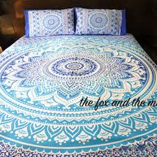 Hang 'em on walls, drape 'em on beds, divide a room, hide your secret stuff. Blue Ombre Mandala Tapestry Duvet Cover From Thefoxandthemermaid