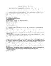 The International Monetary System Can Be Defined As The Institutional Framework Within Which Docx 1 The International Monetary System Can Be Defined Course Hero
