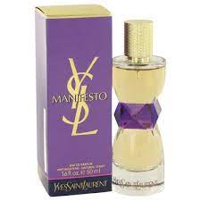 This woody fragrance possesses a blend of bergamot, black currant bud, sambac jasmine, lily of the valley, white flower, sandalwood, tonka bean, vanilla. Manifesto Yves Saint Laurent Eau De Parfum Frauen 50 Ml