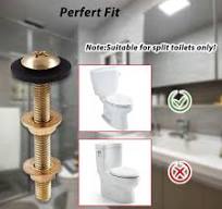 Amazon.com: Paquete de 2 pernos universales para tanque de inodoro,  compatibles con TOTO/Kohler/American Standard, kits de tornillos de latón  para ...