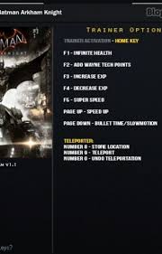 Batman Arkham Knight Cheats Codes Cheat Codes Induced Info
