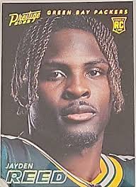 2023 prestige jayden reed rookie portraits rp-15 green bay packers rookie  card