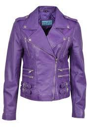 Robot Check Purple Leather Jacket Purple Jacket Leather Jackets Women