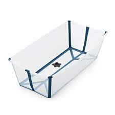 Summer infant easystore comfort folding bath tub. Amazon Com Stokke Flexi Bath X Large Transparent Blue Spacious Foldable Baby Bathtub Lightweight Easy To Store Convenient To Use At Home Or Traveling Best For Ages 0 6 Baby