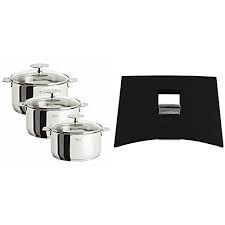 Cristel S3cqmpkp Sauce Pans With Domed Glass Lids Set Of 3 2 Quart 2 5 Quart 3 5 Quart Silver With Cristel Mutine Spplman Set Of Han Sauce Pans Glass Lidded