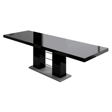 Whatever your taste or budget order a dining table here today to suit you. Amazon Com Linosa High Gloss Dining Table With Extension Black Tables