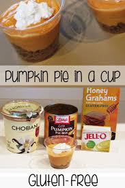 Pumpkin Pie In A Cup Gluten Free Recipe Pumpkin Pie Pumpkin Pie In A Cup Recipe Thanksgiving Activities For Kids