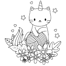 Maybe you would like to learn more about one of these? Unicorn Cat With Flowers Coloring Pages Cat Coloring Pages Coloring Pages For Kids And Adults