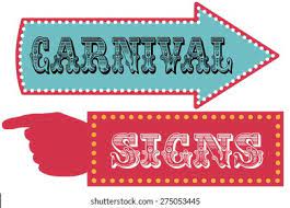 Customize your own directional sign as an aluminum sign, yard sign or whatever is perfect for your directional sign needs. Carnival Sign Template Direction Signs Arrow Stock Vector Royalty Free 275053445