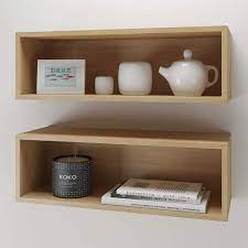 Latitude Run Rectangle 2 Piece Wall Accent Shelf Set Wall Shelf Decor Wall Shelves Floating Shelves