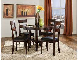 Yet, it is very stable. Mango 5 Piece Round Dining Set 10020 Set The Brick 399 95 Standard Furniture Side Chairs Dining Dining Room Sets