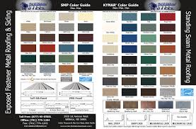 Metal Roof Color Chart For Metal Roof Installing Metal