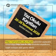 Yaz okuluna kayıt yaptıracak öğrenciler en fazla beş ders seçebilecek. Anadolu Universitesi Acikogretim Sistemi Anadolu Universitesi Bati Avrupa Burosu Facebook