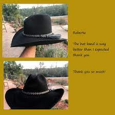 Horsehair Hat Band Elegant Cowboy Horsehair Hat Band Side Tassel Gray Black White Horsehair Cowboy Hatband Weste Horse Hair Hat Band Horse Hair Hat Band