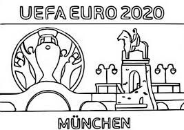Coloring is a fun way to develop your creativity, your concentration and motor skills while forgetting daily stress. Logo Munich Euro 2020 2021 Coloring Page Free Printable Coloring Pages For Kids