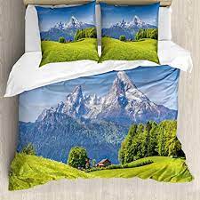 Maybe you would like to learn more about one of these? Abakuhaus Berg Bettwasche Set Fur Doppelbetten Alpen Mit Wiesen Flora Weicher Microfaserstoff Allegigeignet Kein Verblassen Grun Blau Amazon De Kuche Haushalt Wohnen